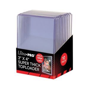 3" x 4" Clear Super Thick 180PT Toploaders (10ct)